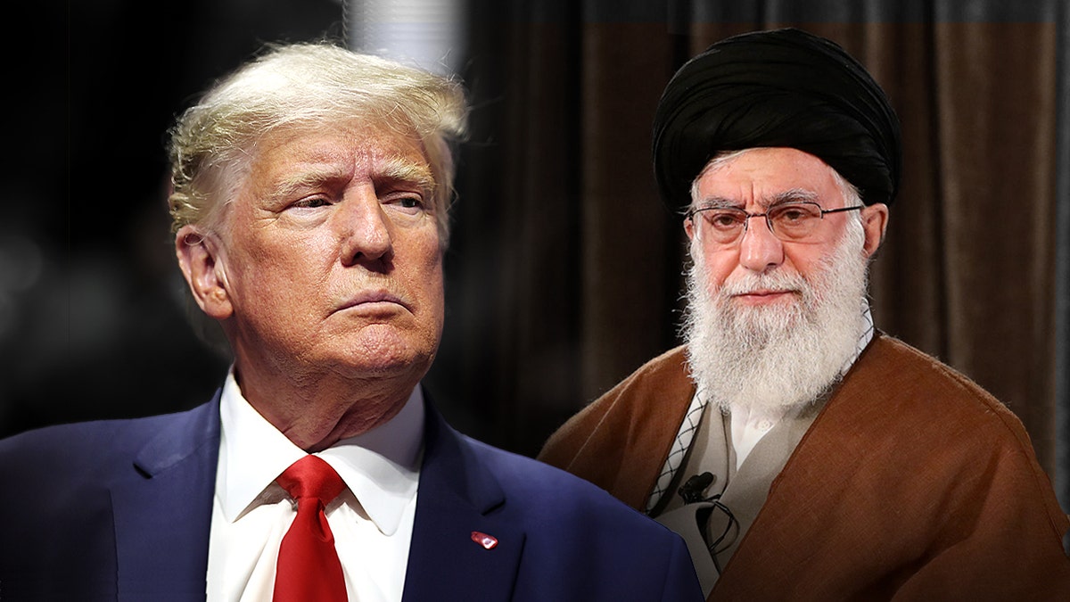 Trump and Iran's ayatollah in split view